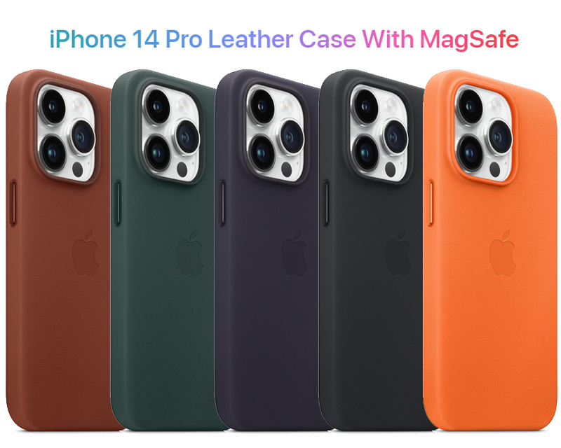 Apple Leather Case with MagSafe for iPhone 14 Pro
